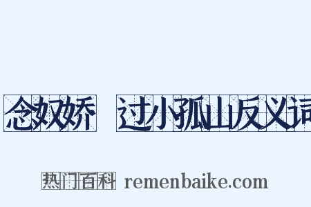 念奴娇·过小孤山反义词是什么意思的图片